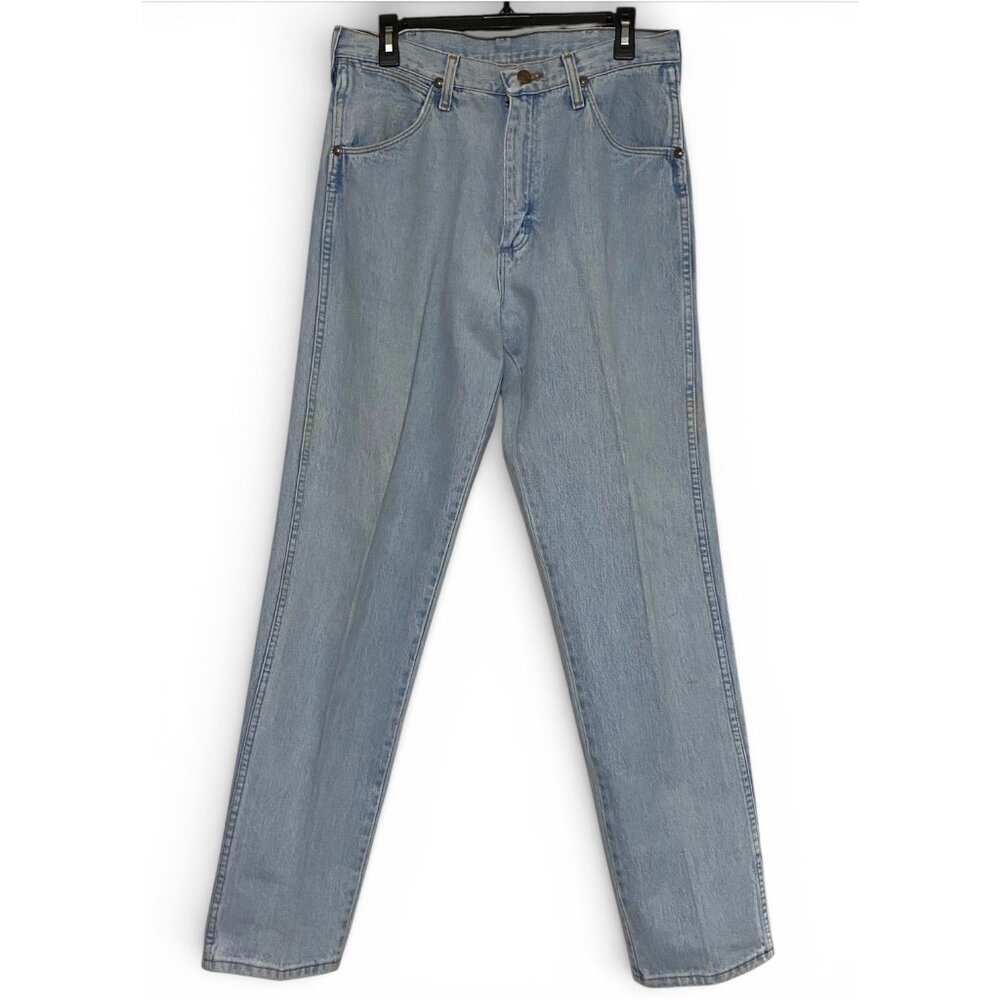 Wrangler Men’s Vintage Straight Leg Jeans 32x34 Light Blue